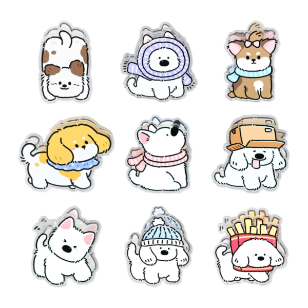 9-Pack Cute Food Bag Clips, Acrylic Chip Bag Clips, for Sealing and Packaging Storage