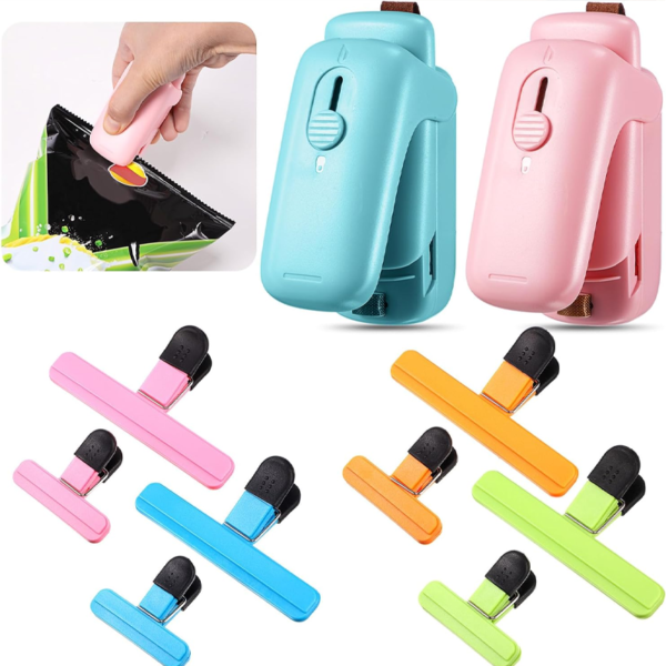 Snack Handheld Heat Vacuum Sealer, for Plastic Food Storage, Keeps Snacks Fresh