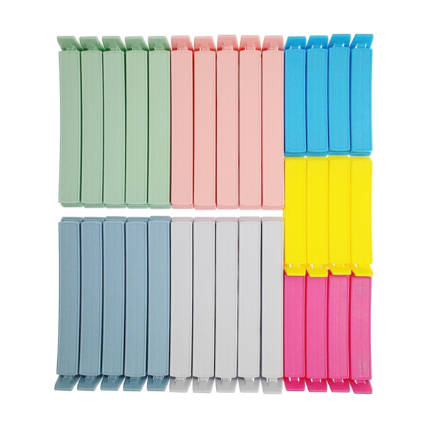 32-Pack Plastic Food Bag Clips, Arc Design Sealing Bag Clips, Suitable for Food and Kitchen Use