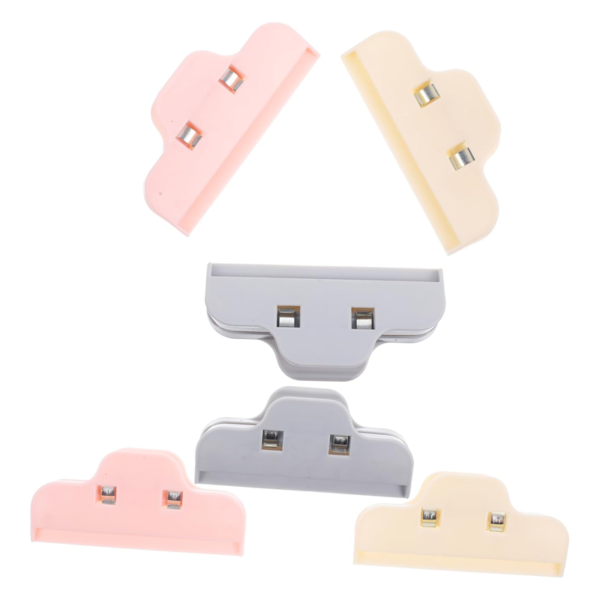 6 Reusable Food Packaging Clips, Suitable for Sealing Food Storage, Easy to Use and Store