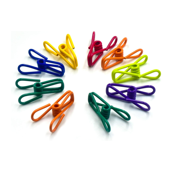 30-Pack Multi-functional Food Bag Clips - PVC Coated Colorful Sealing Clips for Sealing Food